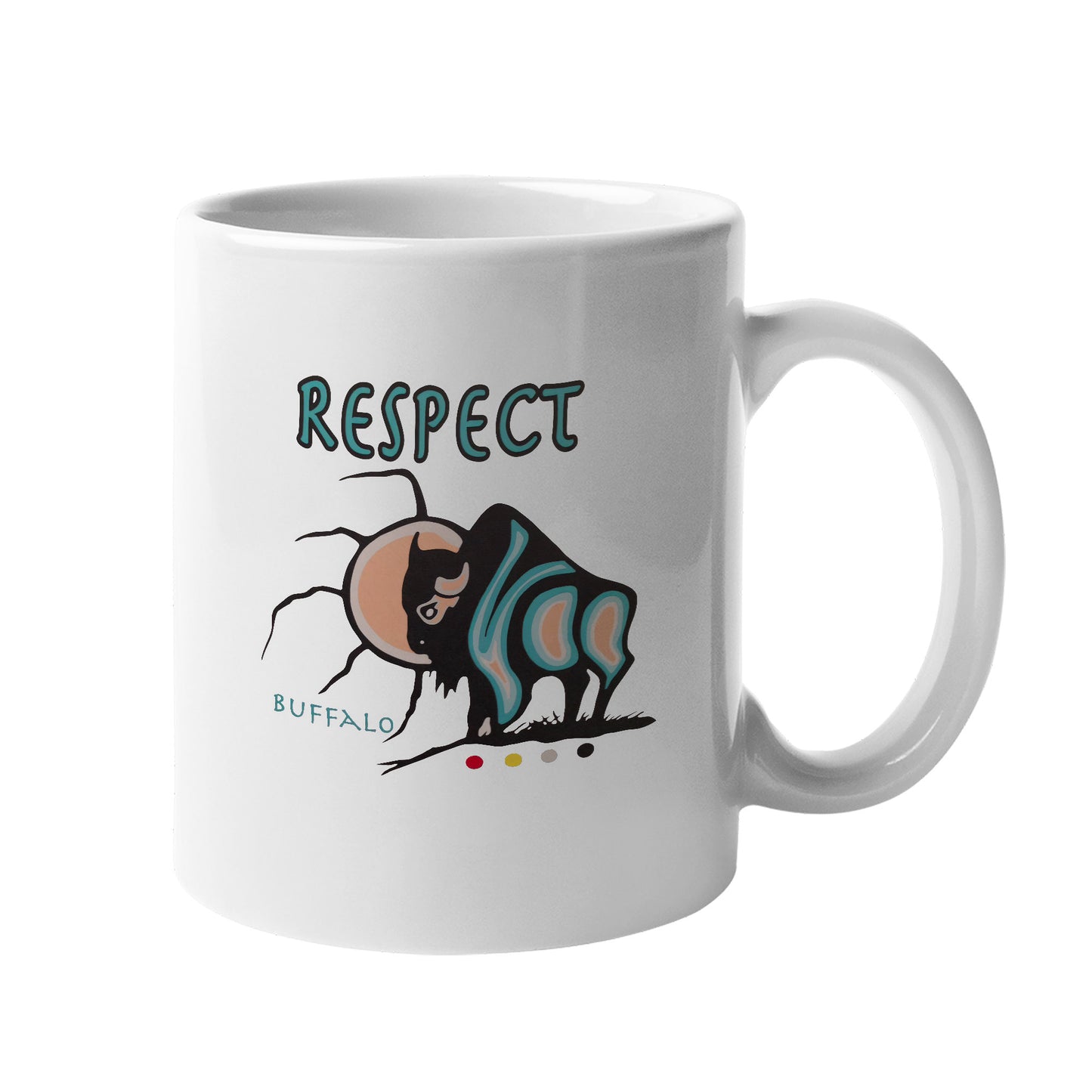The Seven Sacred Laws - Respect Native American Ceramic Coffee Mug