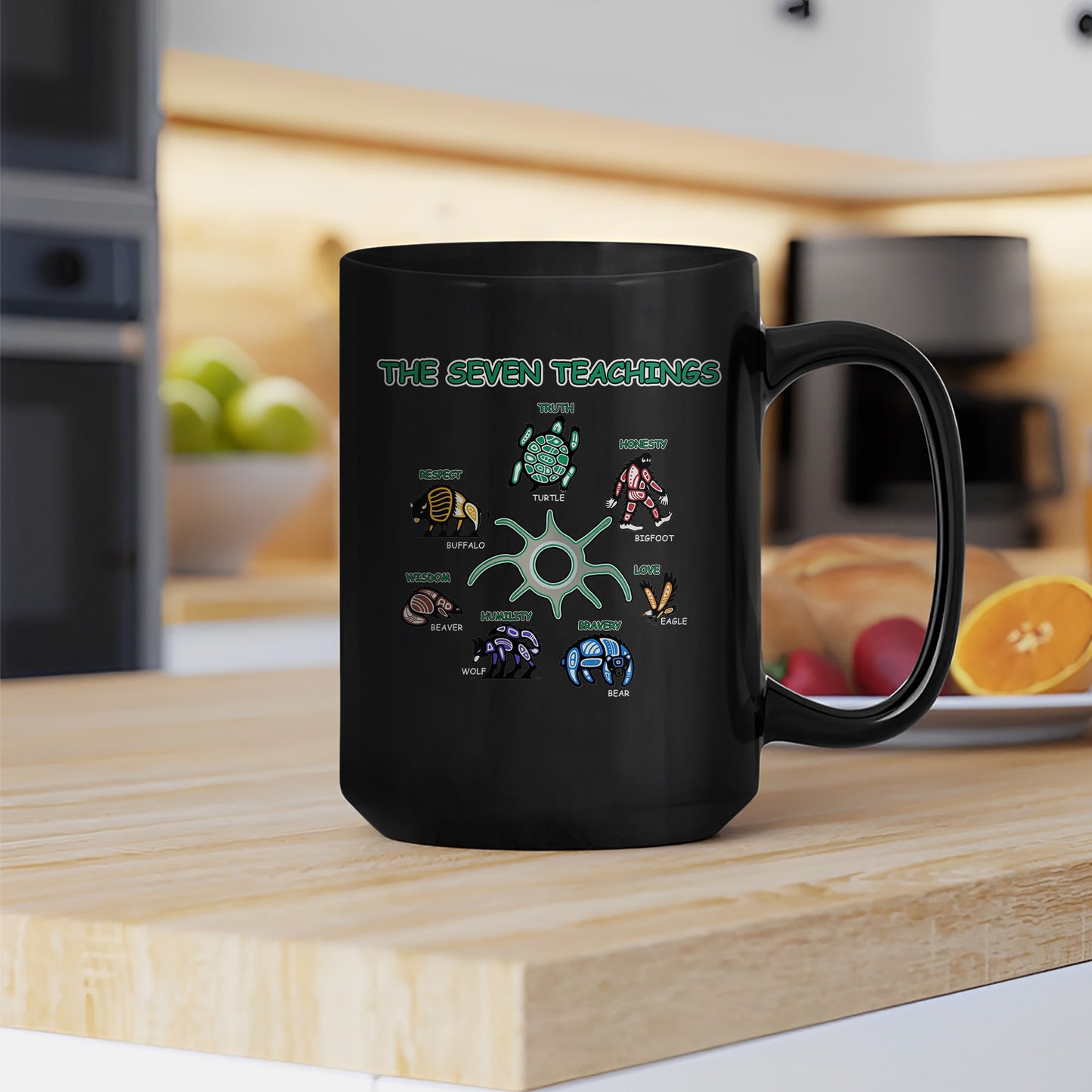 The Seven Sacred Laws Indigenous Value Culture Ceramic Coffee Mug