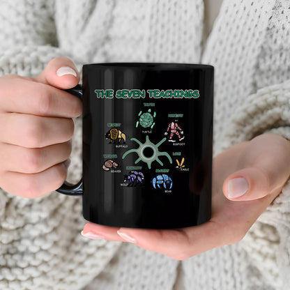 The Seven Sacred Laws Indigenous Value Culture Ceramic Coffee Mug