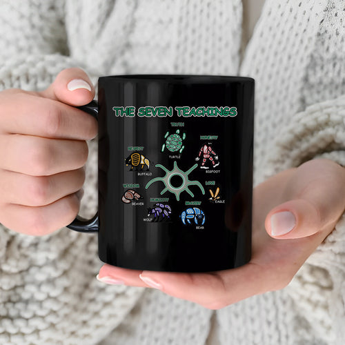 The Seven Sacred Laws Indigenous Value Culture Ceramic Coffee Mug