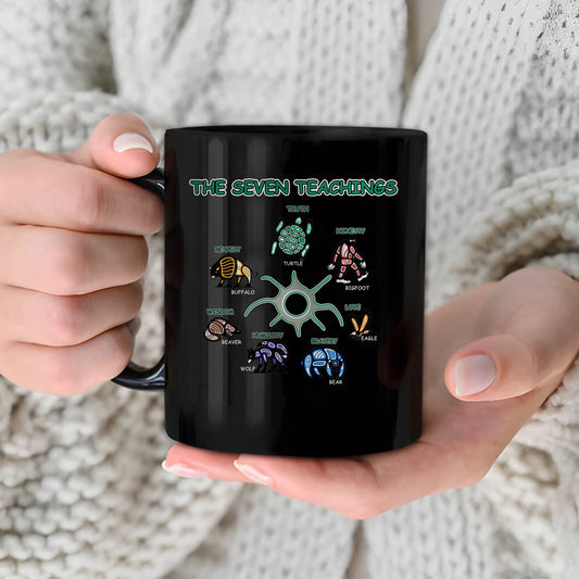 The Seven Sacred Laws Indigenous Value Culture Ceramic Coffee Mug