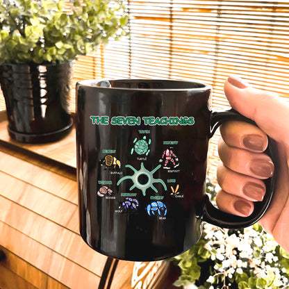The Seven Sacred Laws Indigenous Value Culture Ceramic Coffee Mug