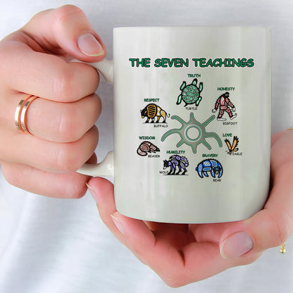 The Seven Sacred Laws Indigenous Value Culture Ceramic Coffee Mug