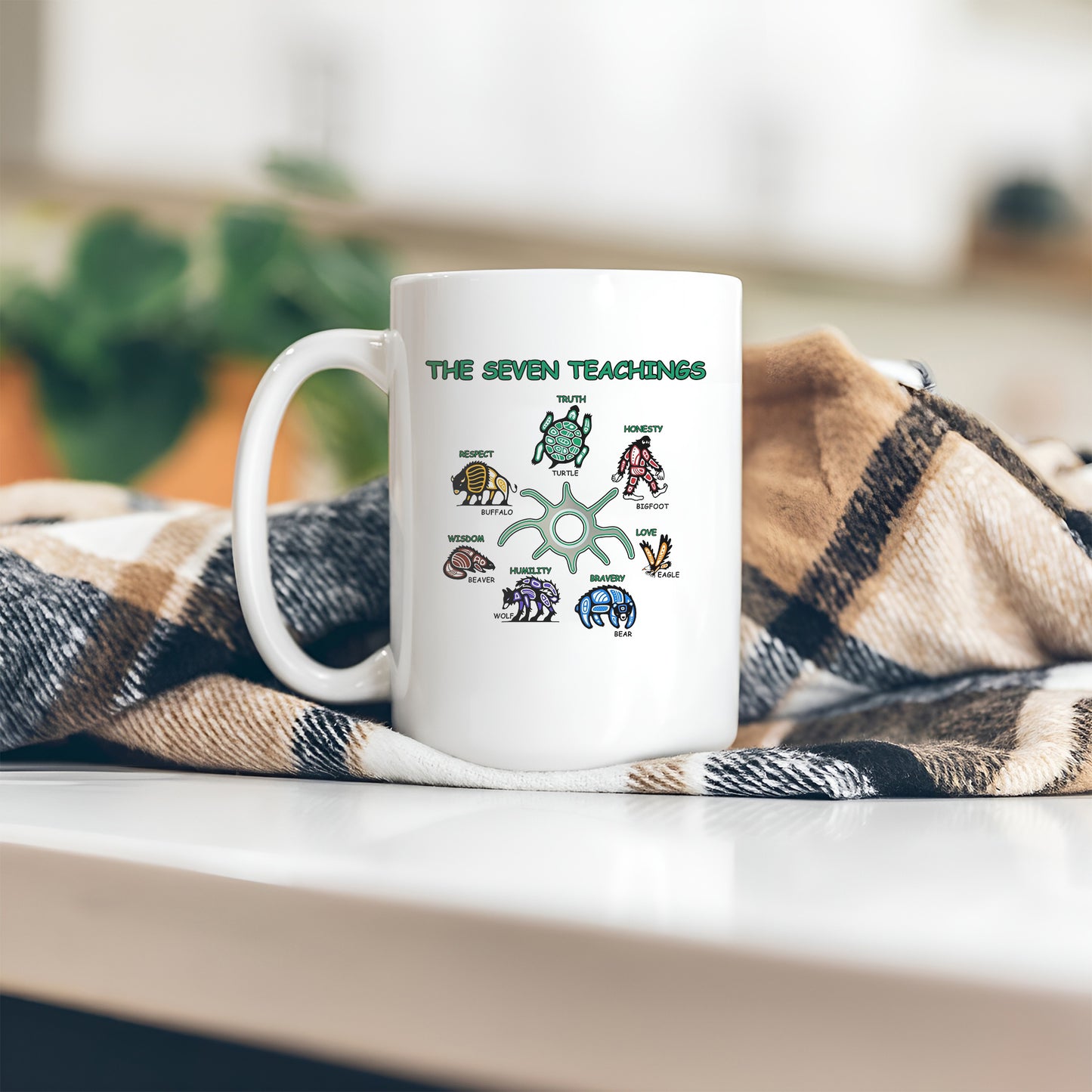 The Seven Sacred Laws Indigenous Value Culture Ceramic Coffee Mug