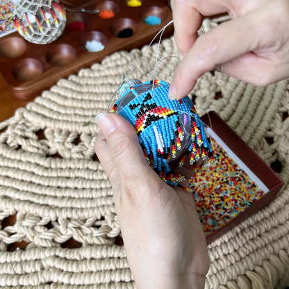Green Beaded Handmade Ornament Holiday Decor Gifts