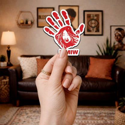 Red Hand MMIW Vinyl Decal Magnet