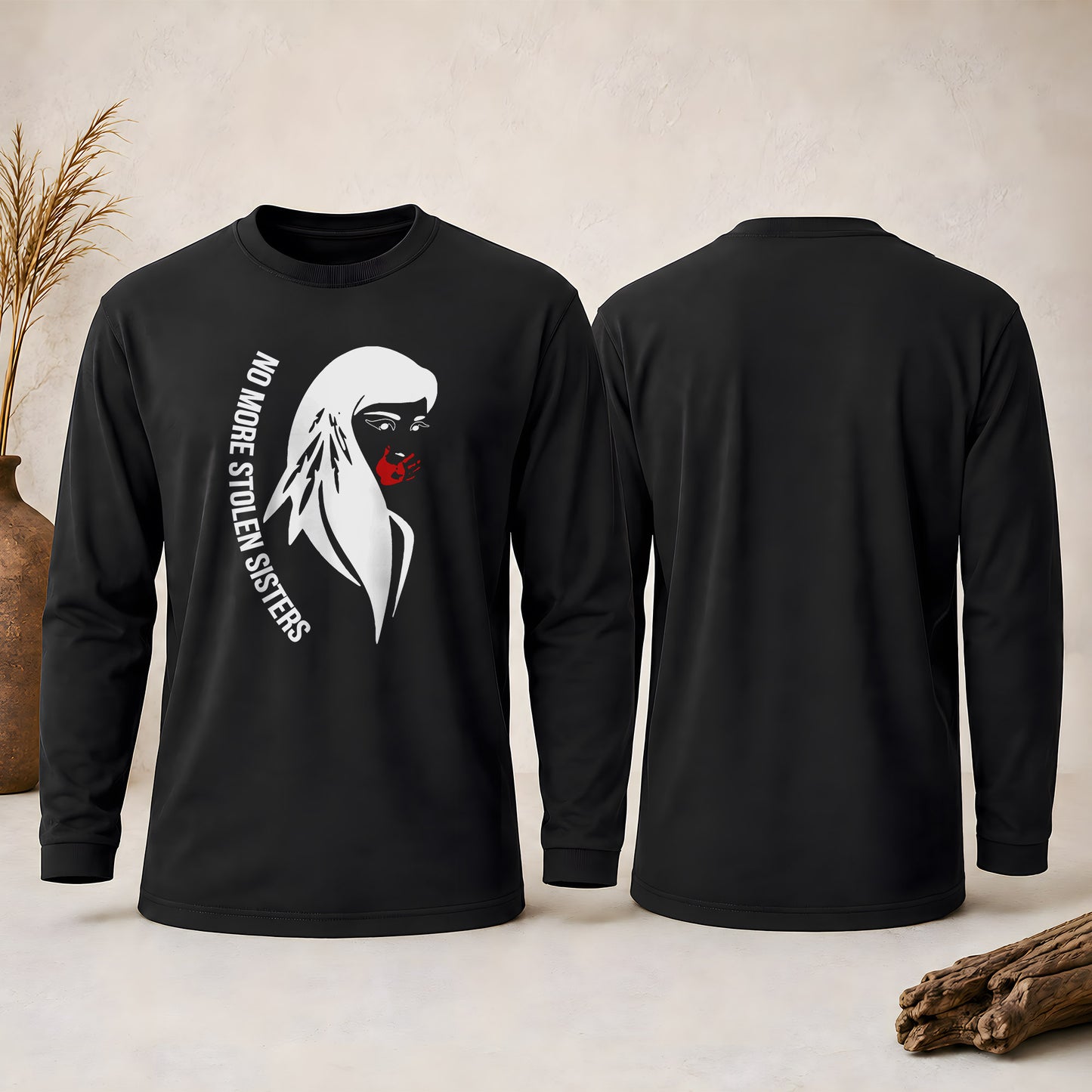 No More Stolen Sisters Red Hand - Remember & Honor Unisex Long Sleeve
