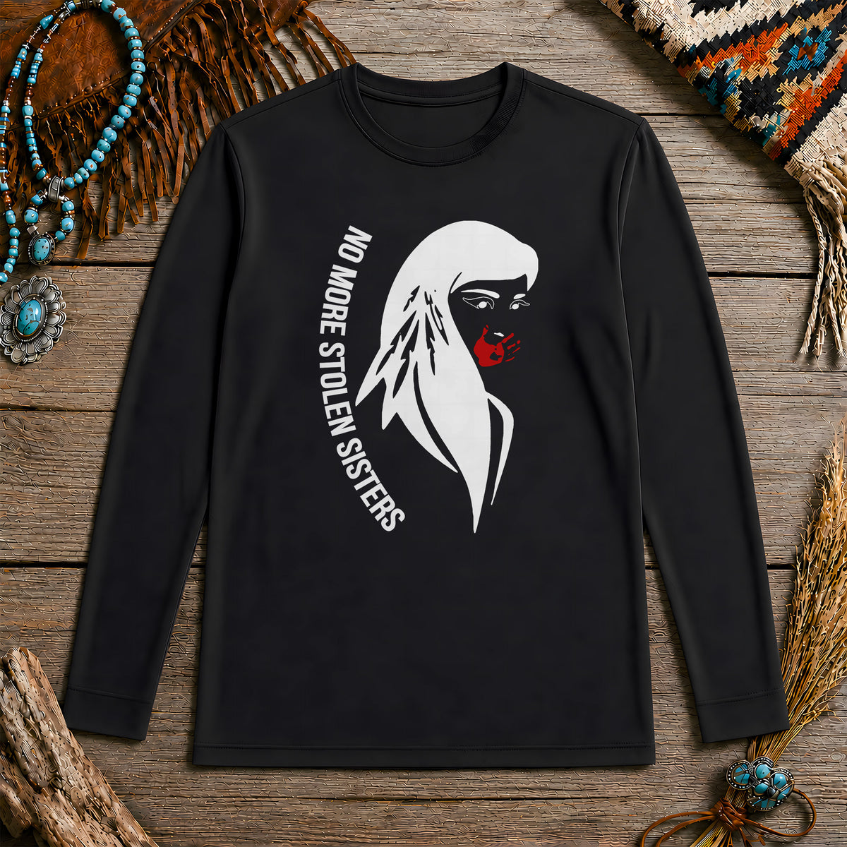 No More Stolen Sisters Red Hand - Remember & Honor Unisex Long Sleeve