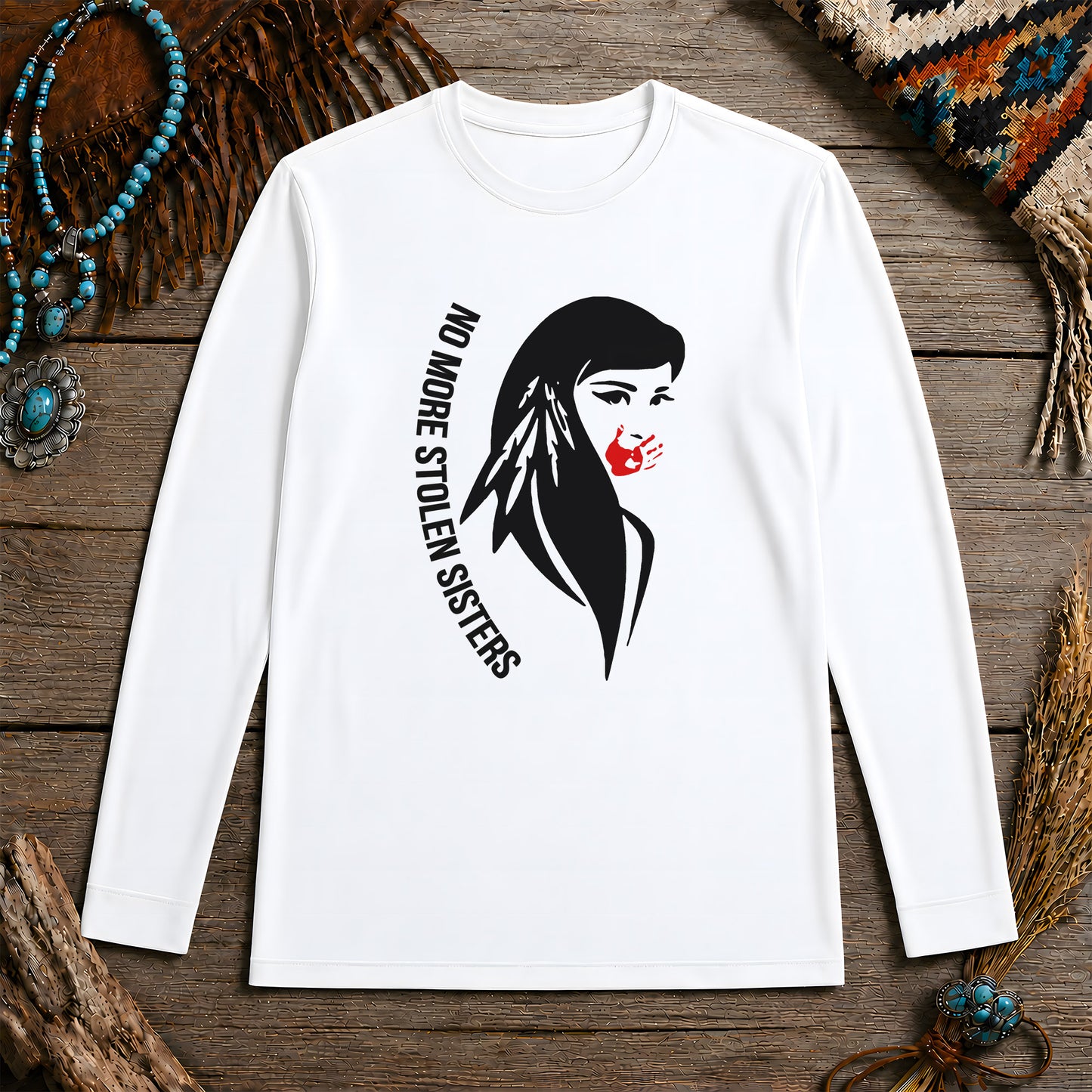 No More Stolen Sisters Red Hand - Remember & Honor Unisex Long Sleeve