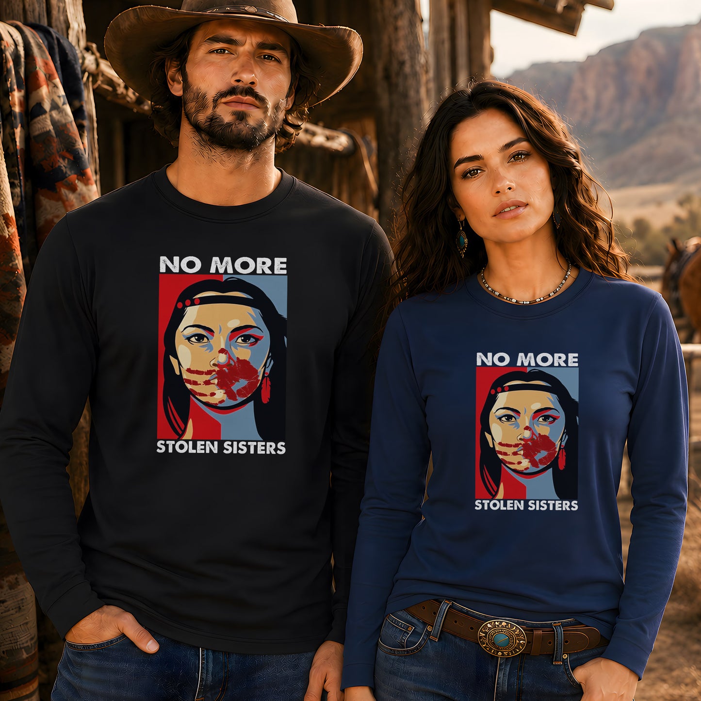No More Stolen Sisters - Support Indigenous Women Unisex Long Sleeve