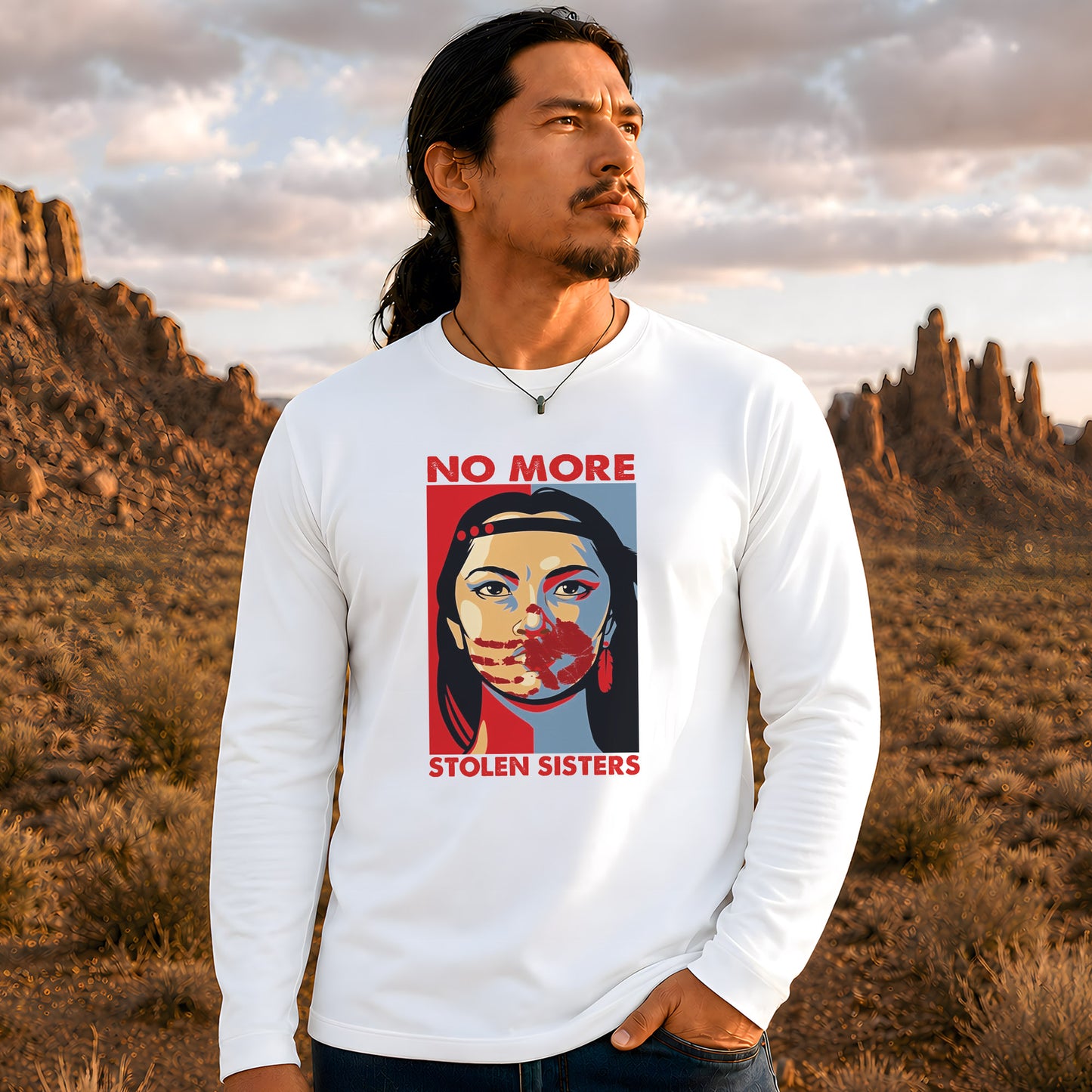 No More Stolen Sisters - Support Indigenous Women Unisex Long Sleeve