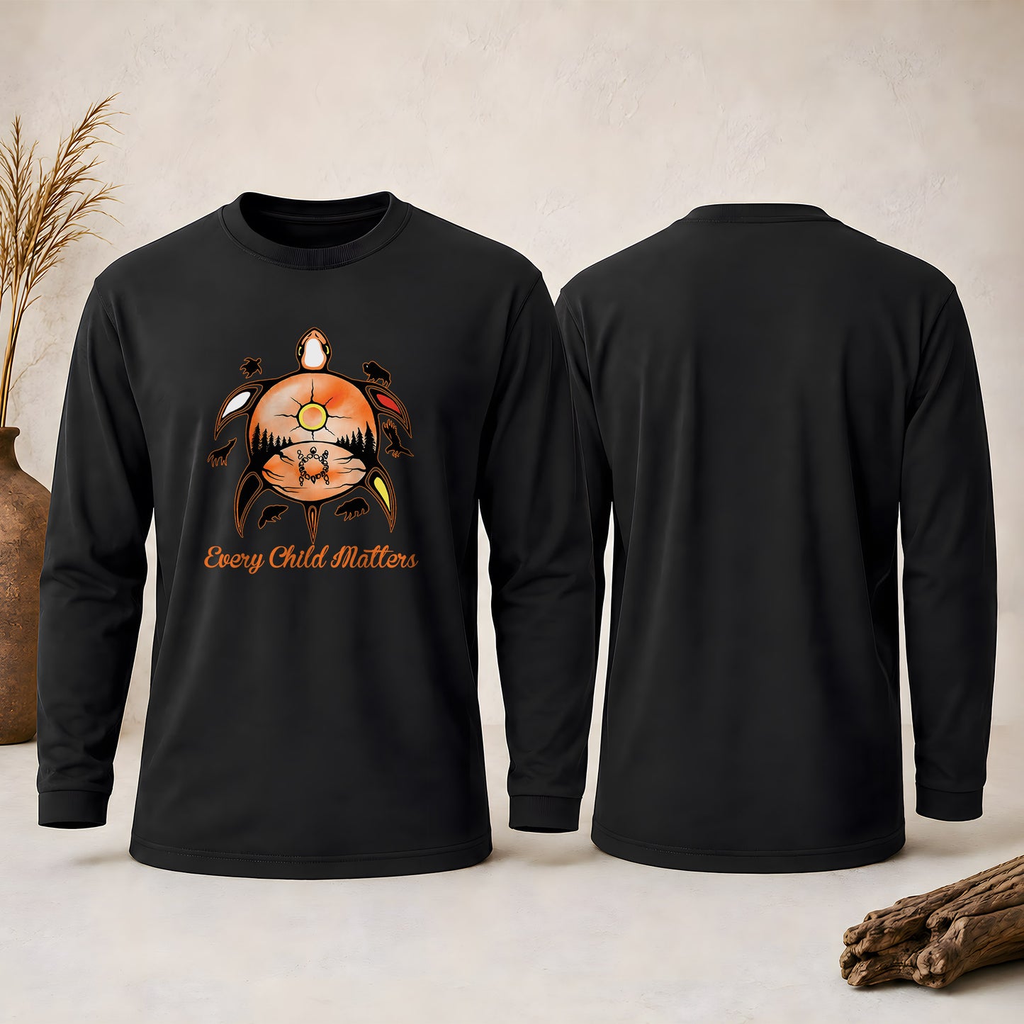 Every Child Matters Turtle For Orange Shirt Day Unisex Long Sleeve
