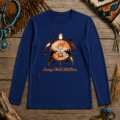 Every Child Matters Turtle For Orange Shirt Day Unisex Long Sleeve