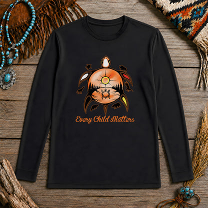 Every Child Matters Turtle For Orange Shirt Day Unisex Long Sleeve