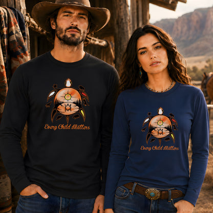 Every Child Matters Turtle For Orange Shirt Day Unisex Long Sleeve