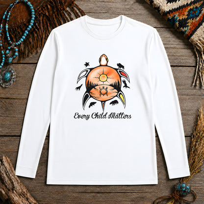 Every Child Matters Turtle For Orange Shirt Day Unisex Long Sleeve