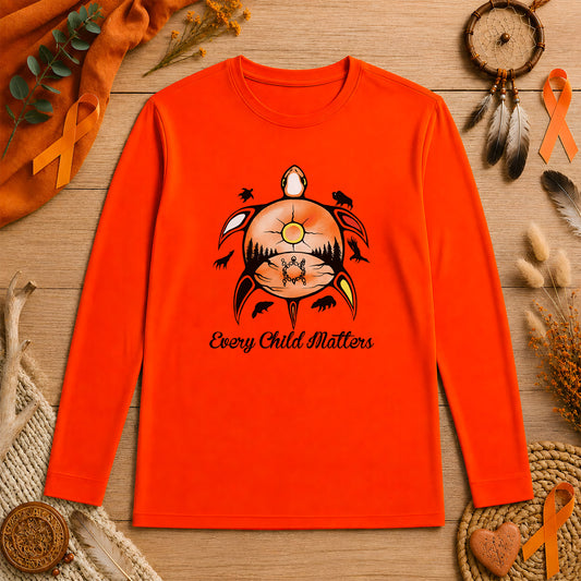 Every Child Matters Turtle For Orange Shirt Day Unisex Long Sleeve