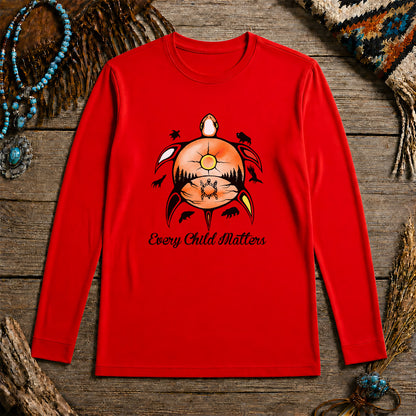 Every Child Matters Turtle For Orange Shirt Day Unisex Long Sleeve