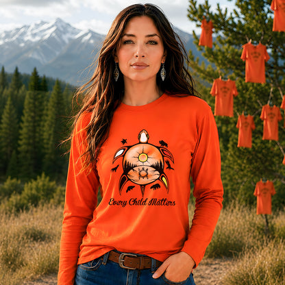 Every Child Matters Turtle For Orange Shirt Day Unisex Long Sleeve