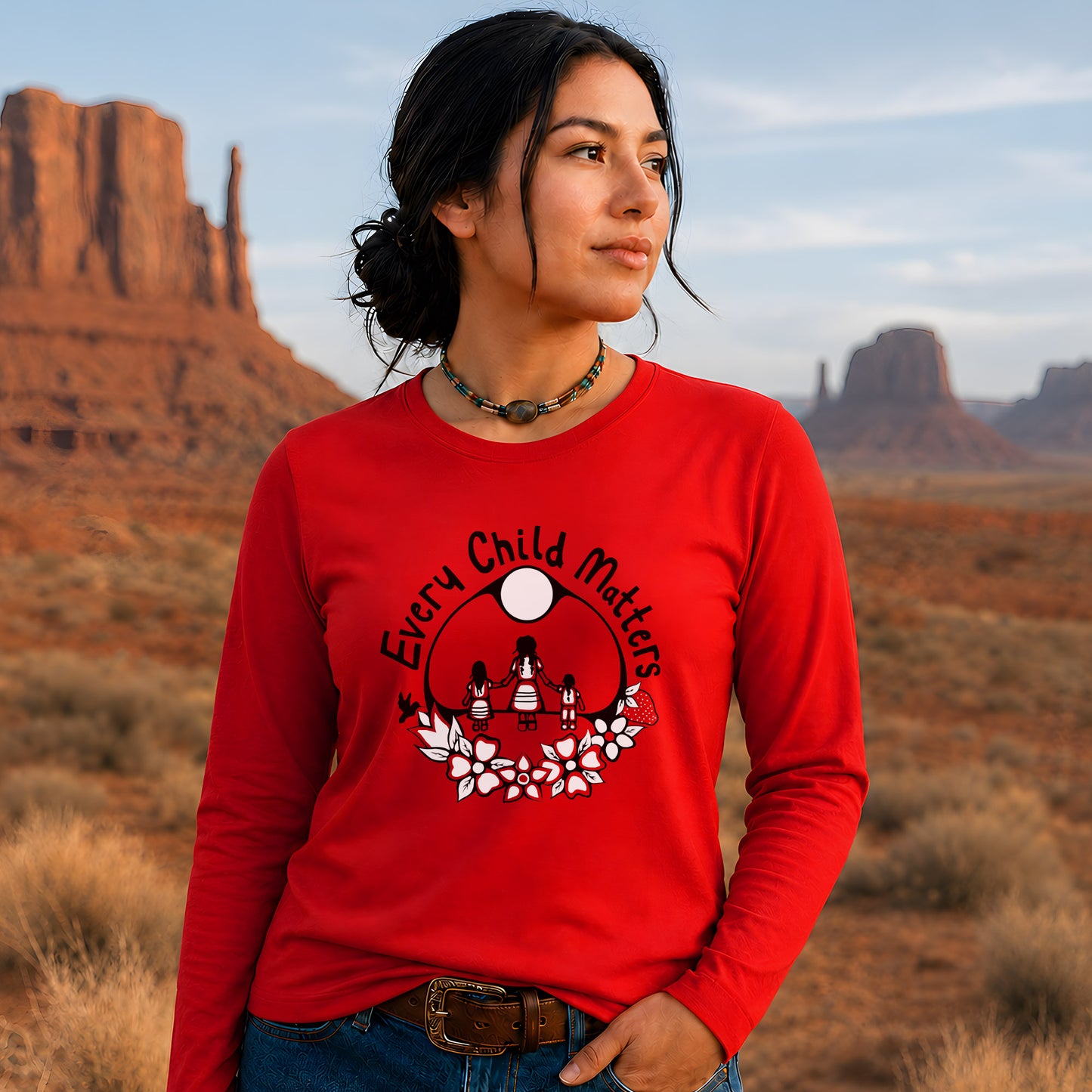 Every Child Matters Native Children For Orange Shirt Day Unisex Long Sleeve