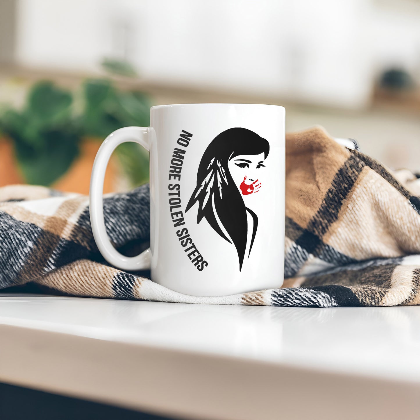 MMIW No More Stolen Sisters Indigenous Women Ceramic Coffee Mug - Native American Empowerment Mug for Women
