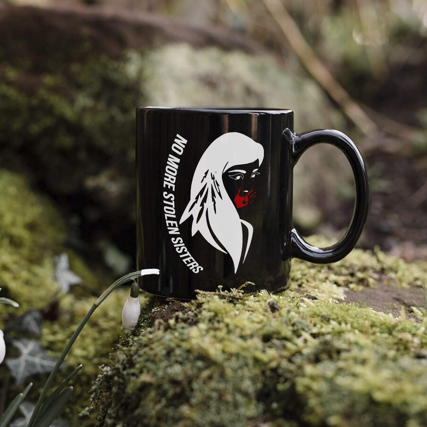 MMIW No More Stolen Sisters Indigenous Women Ceramic Coffee Mug - Native American Empowerment Mug for Women