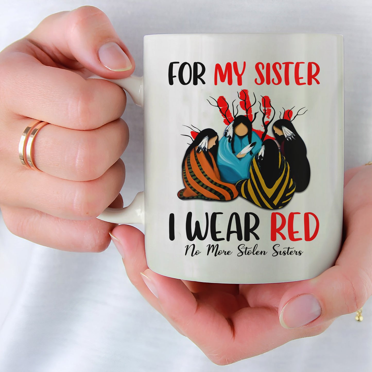 MMIW For My Sisters I Wear Red - No More Stolen Sisters Shirt