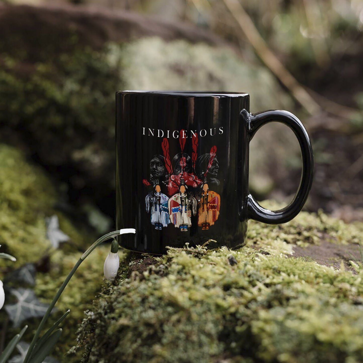 Indigenous Sisters Ceramic Coffee Mug - Empowerment Mug for Native American Women