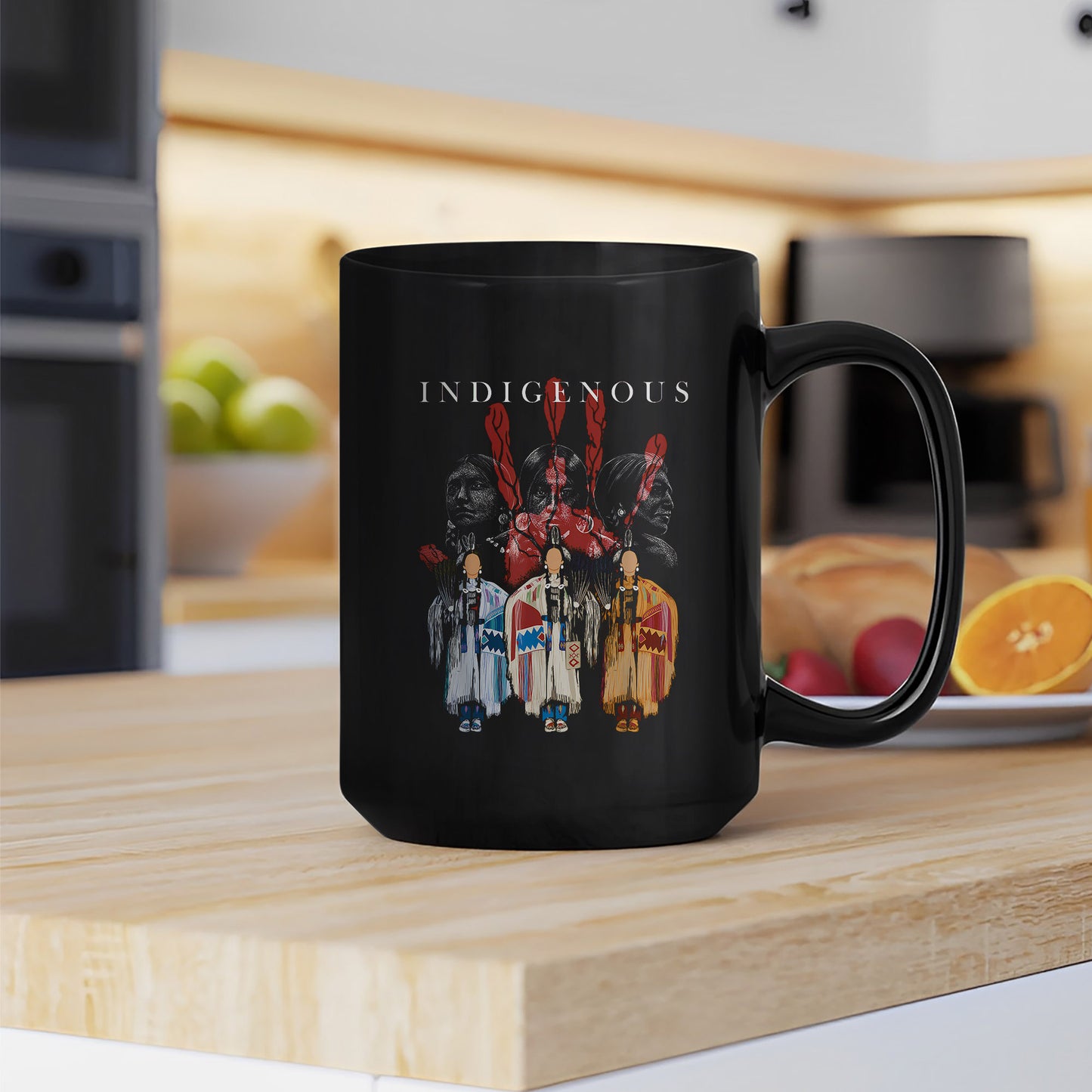 Indigenous Sisters Ceramic Coffee Mug - Empowerment Mug for Native American Women