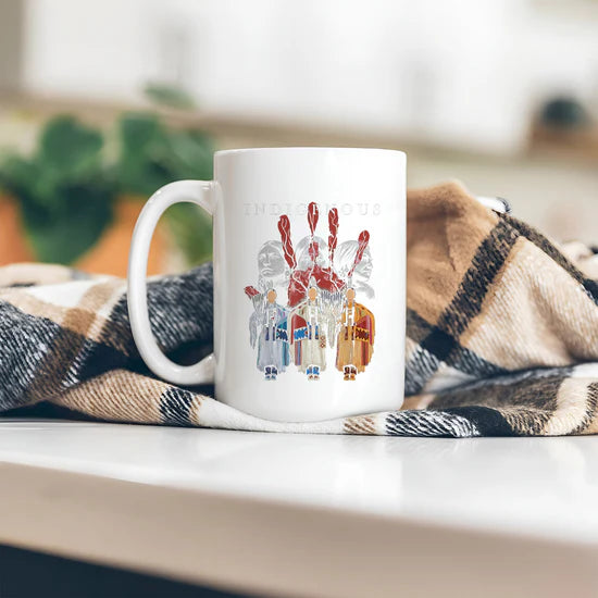 Indigenous Sisters Ceramic Coffee Mug - Empowerment Mug for Native American Women