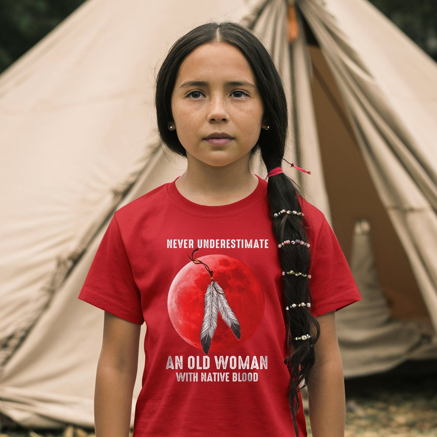 MMIW Never Underestimate An Old Woman With Native Blood Unisex T-shirt/Hoodie/Sweatshirt