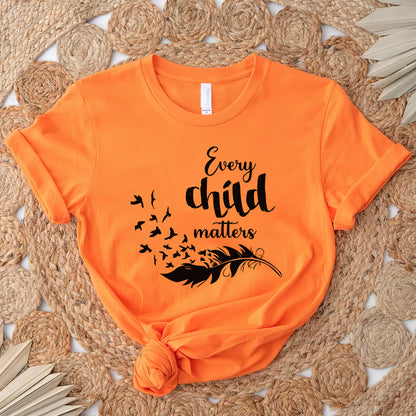 Every Child Matters Black Feather For Orange Day Unisex T-Shirt/Hoodie/Sweatshirt 039