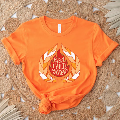 Every Child Matters Fire Orange Shirt Day Unisex T-Shirt/Hoodie/Sweatshirt 043