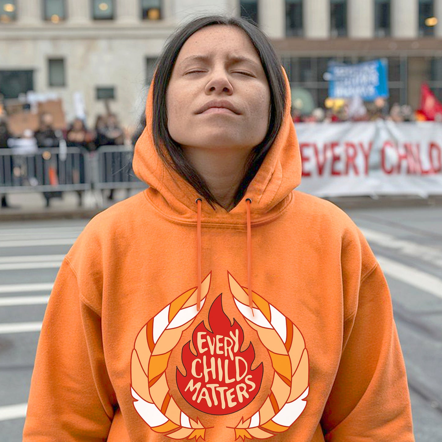 Every Child Matters Fire Orange Shirt Day Unisex T-Shirt/Hoodie/Sweatshirt 043