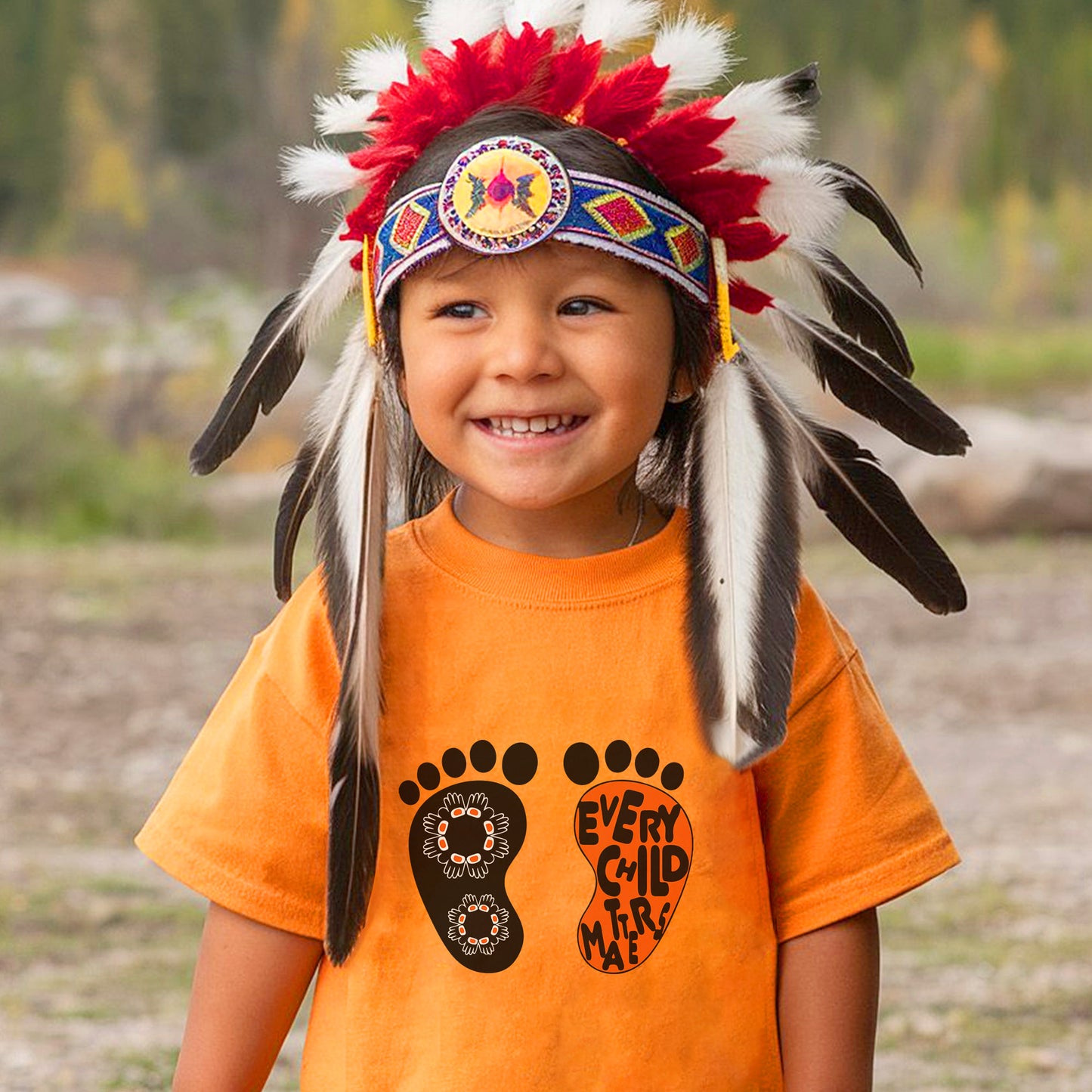 Every Child Matters Foot Black And Orange Together Unisex T-Shirt/Hoodie/Sweatshirt 061