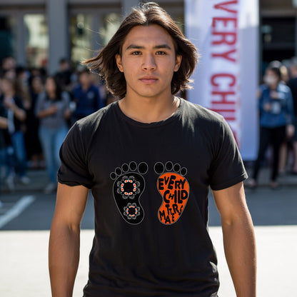 Every Child Matters Foot Black And Orange Together Unisex T-Shirt/Hoodie/Sweatshirt 061