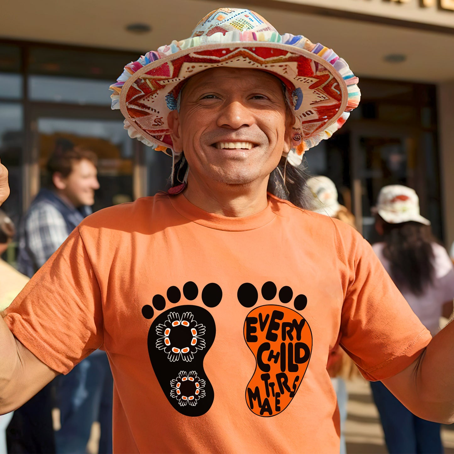 Every Child Matters Foot Black And Orange Together Unisex T-Shirt/Hoodie/Sweatshirt 061
