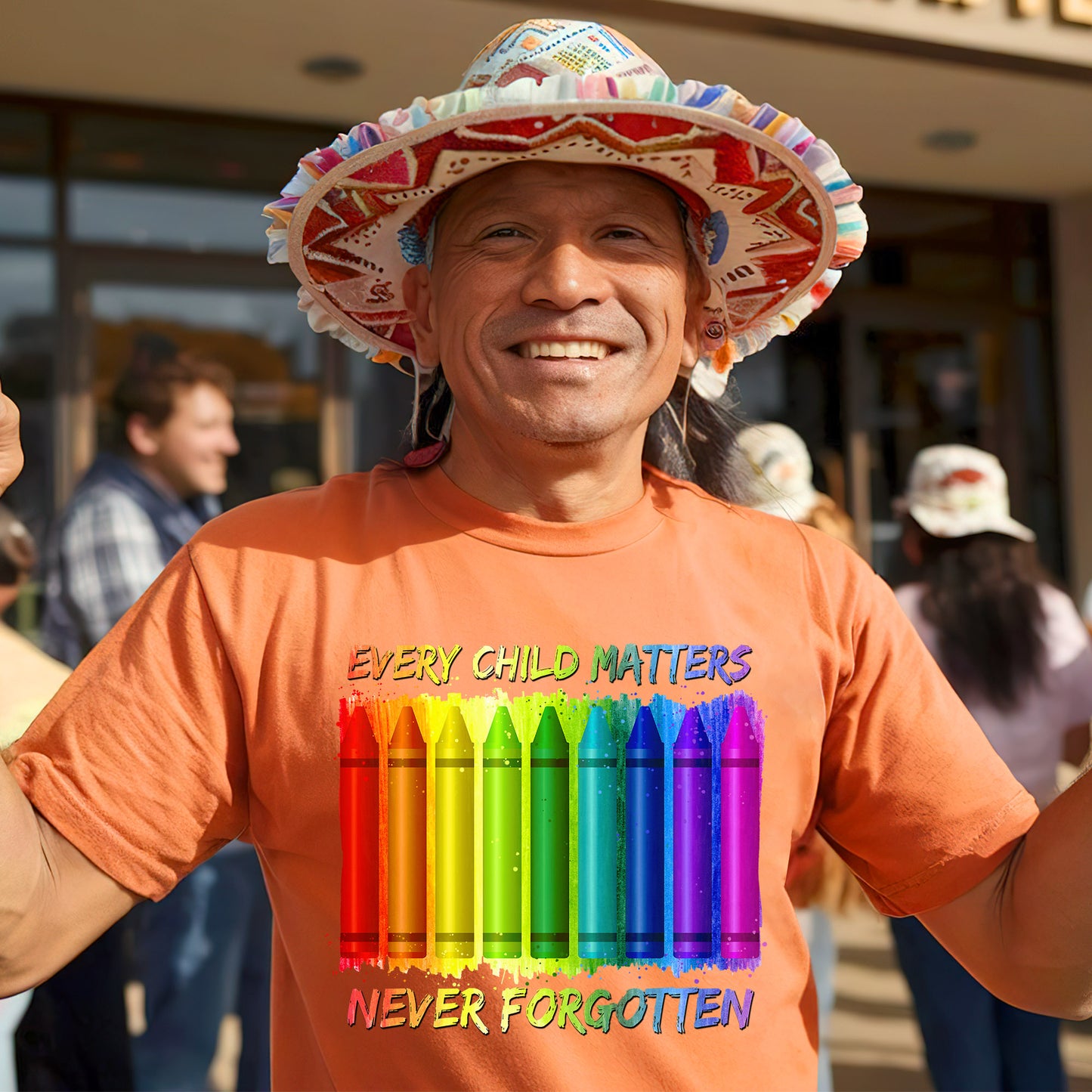 Every Child Matters Never Forgotten Crayons Colors Unisex T-Shirt/Hoodie/Sweatshirt 062