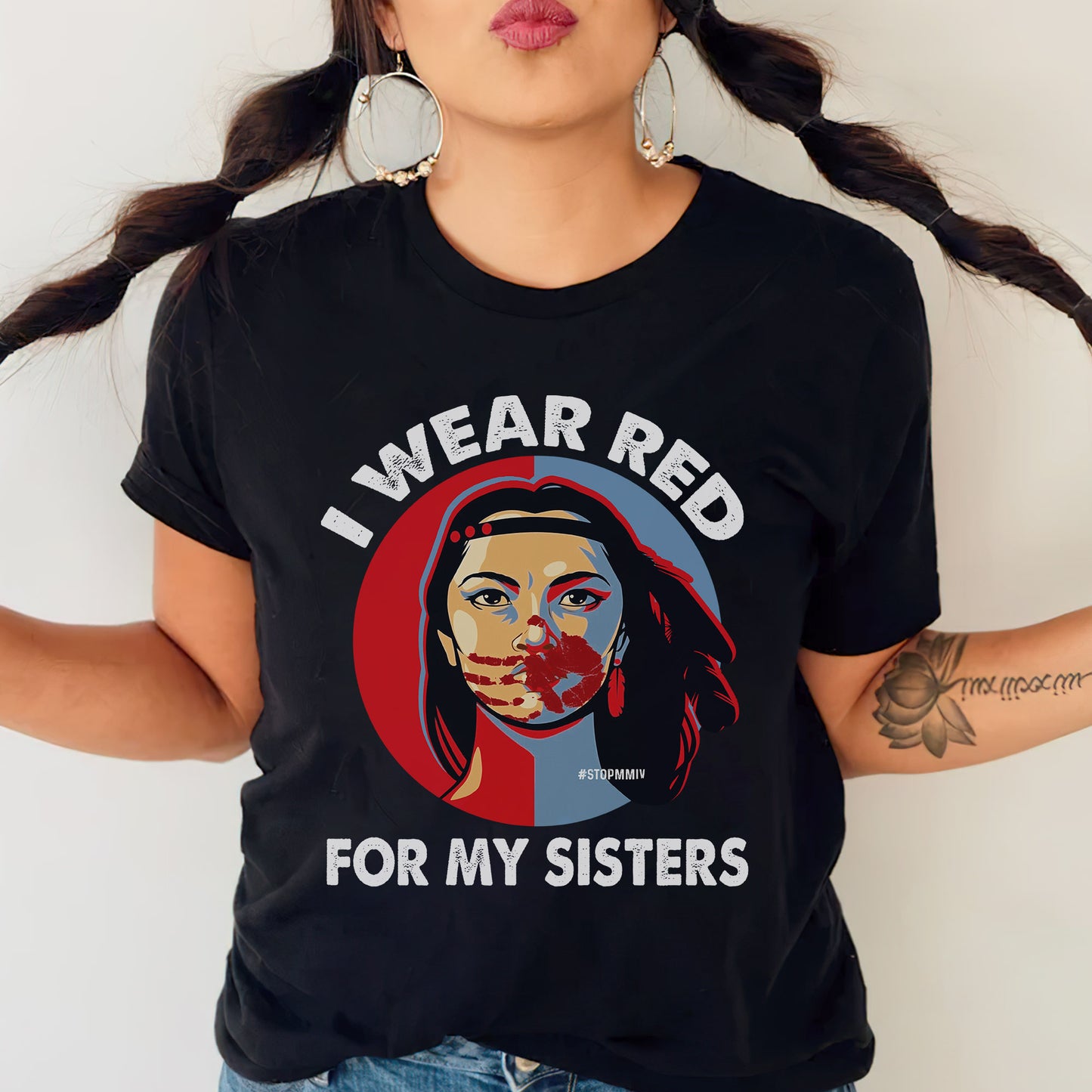 MMIW I Wear Red For My Sister Unisex T-Shirt/Hoodie/Sweatshirt