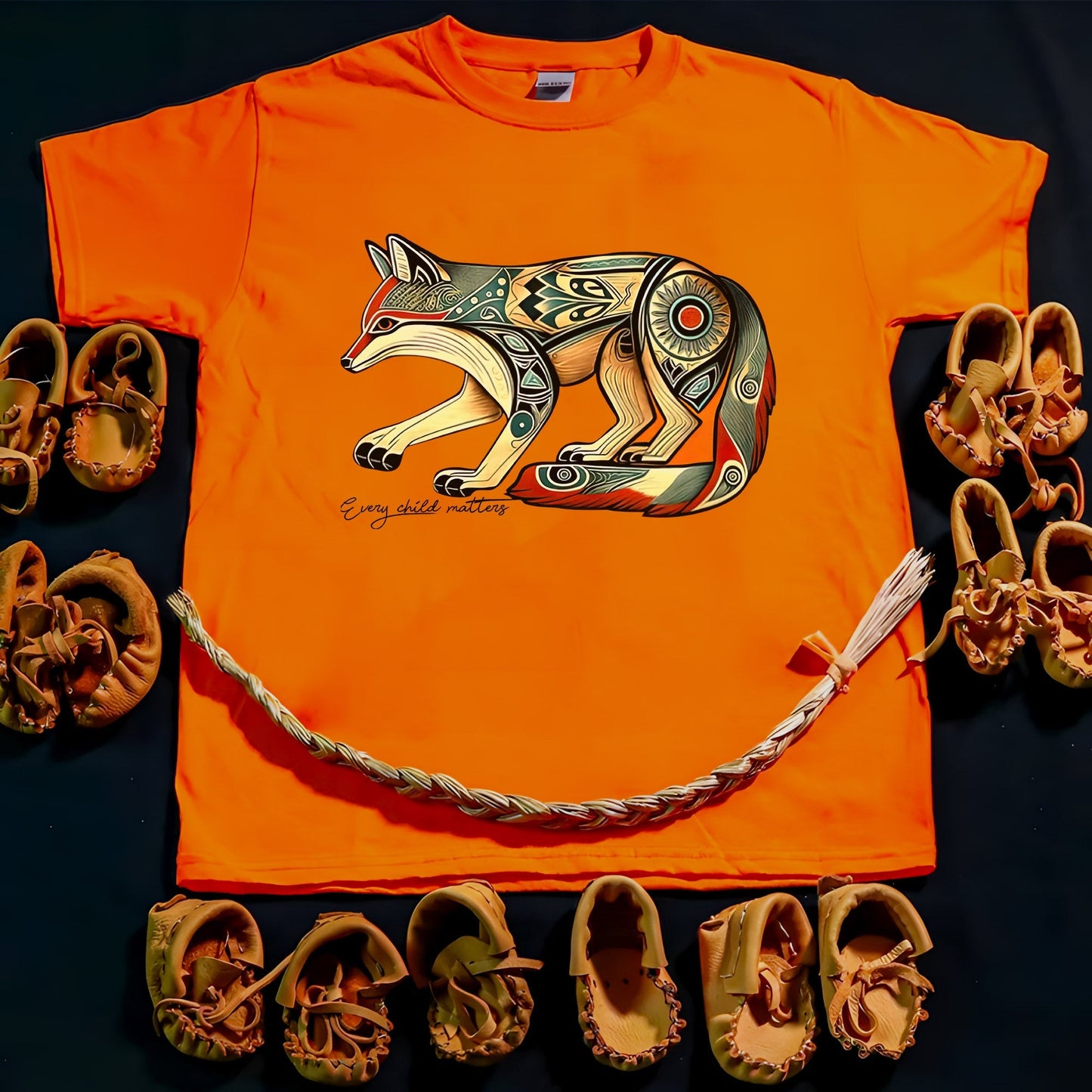 Every Child Matters Native Fox Totem Native American Unisex T-Shirt/Hoodie/Sweatshirt 174