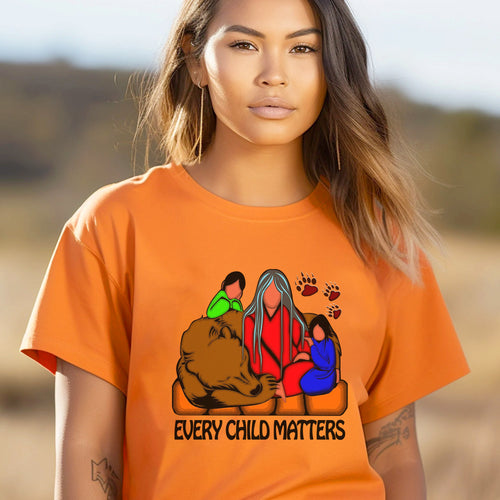 Every Child Matters Family Bear Spirit For Orange Shirt Day Unisex T-Shirt/Hoodie/Sweatshirt 175