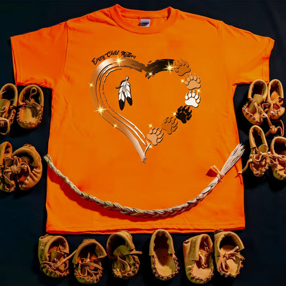 Every Child Matters Paws Of Heart Native American Unisex T-Shirt/Hoodie/Sweatshirt 181