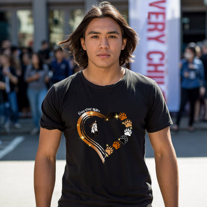 Every Child Matters Paws Of Heart Native American Unisex T-Shirt/Hoodie/Sweatshirt 181