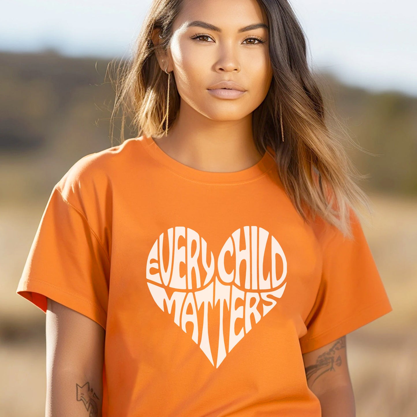 Every Child Matters Native Children Cared By Heart Native American Unisex T-Shirt/Hoodie/Sweatshirt