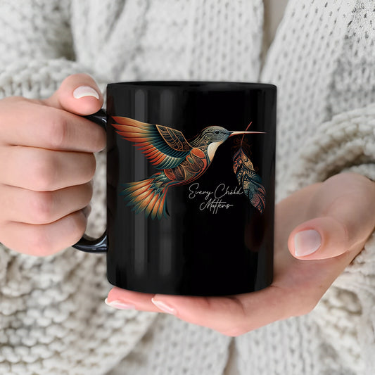 Every Child Matters Hummingbird Feather Native American Ceramic Coffee Mug