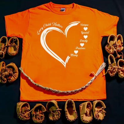 Every Child Matters White Heart Native American Unisex T-Shirt/Hoodie/Sweatshirt 196