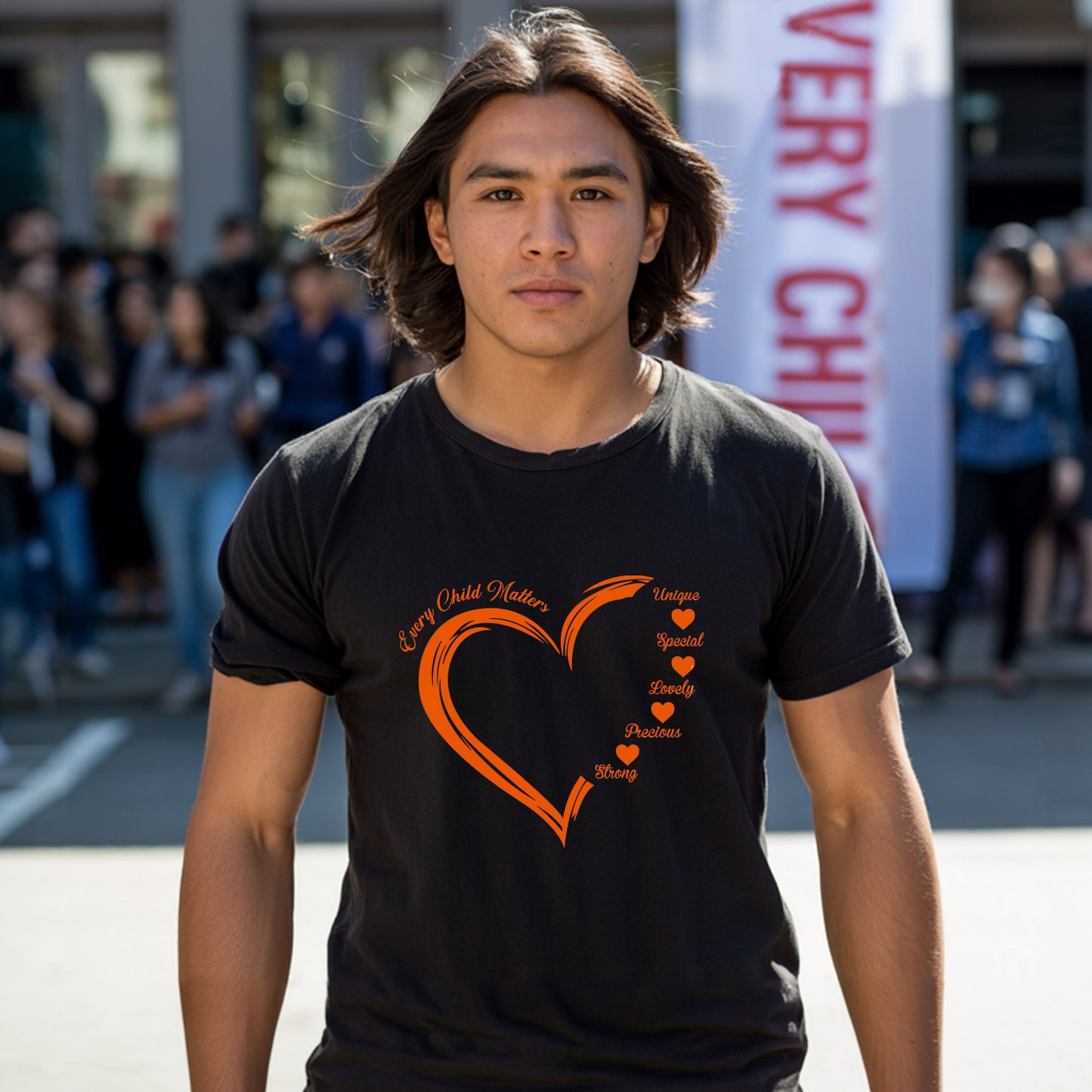 Every Child Matters White Heart Native American Unisex T-Shirt/Hoodie/Sweatshirt 196