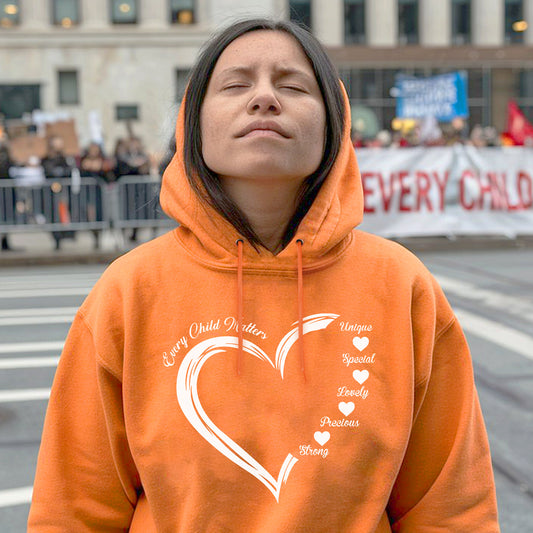 Every Child Matters White Heart Native American Unisex T-Shirt/Hoodie/Sweatshirt