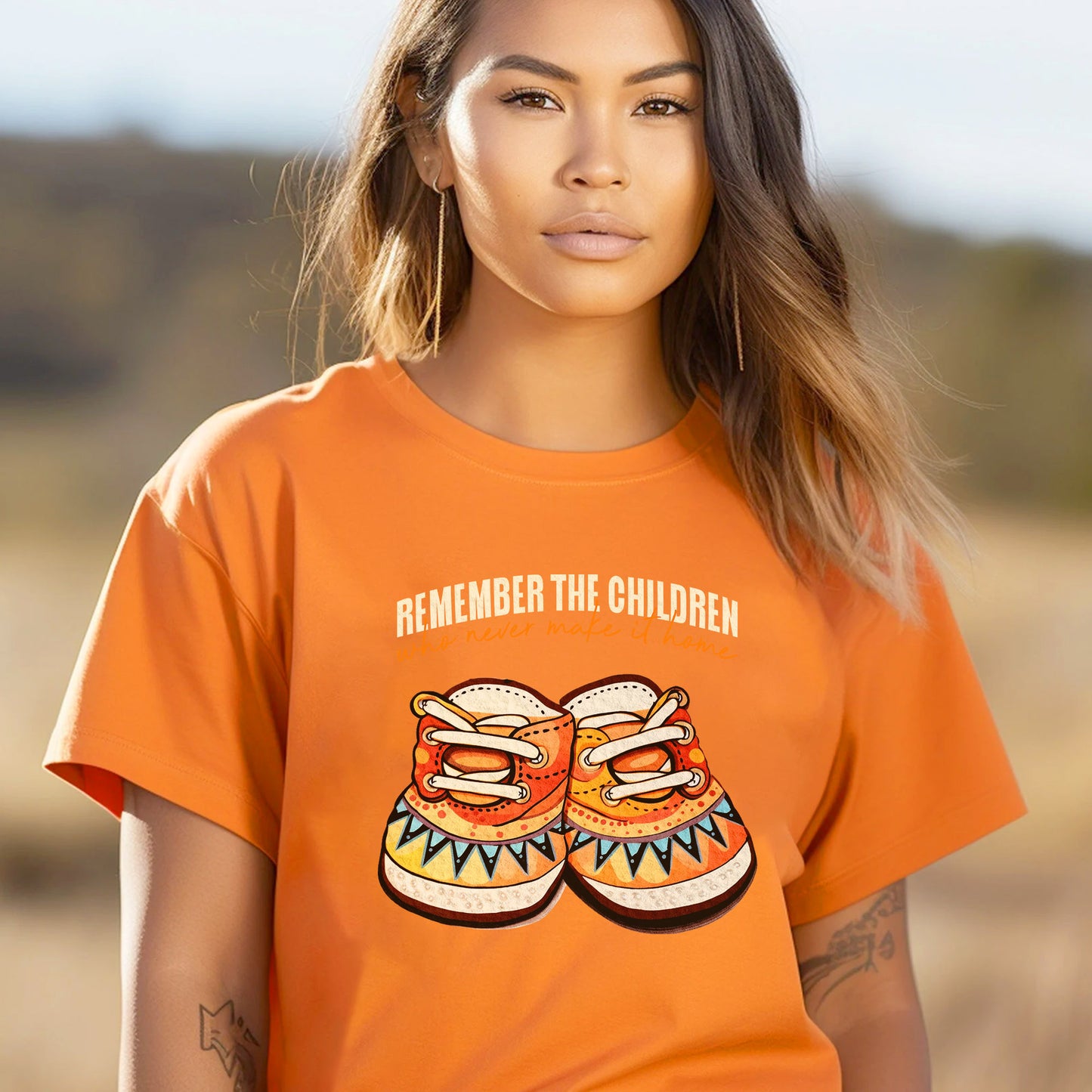 Remember the Children Orange Shoes For Orange Shirt Day Unisex T-Shirt/Hoodie/Sweatshirt 200