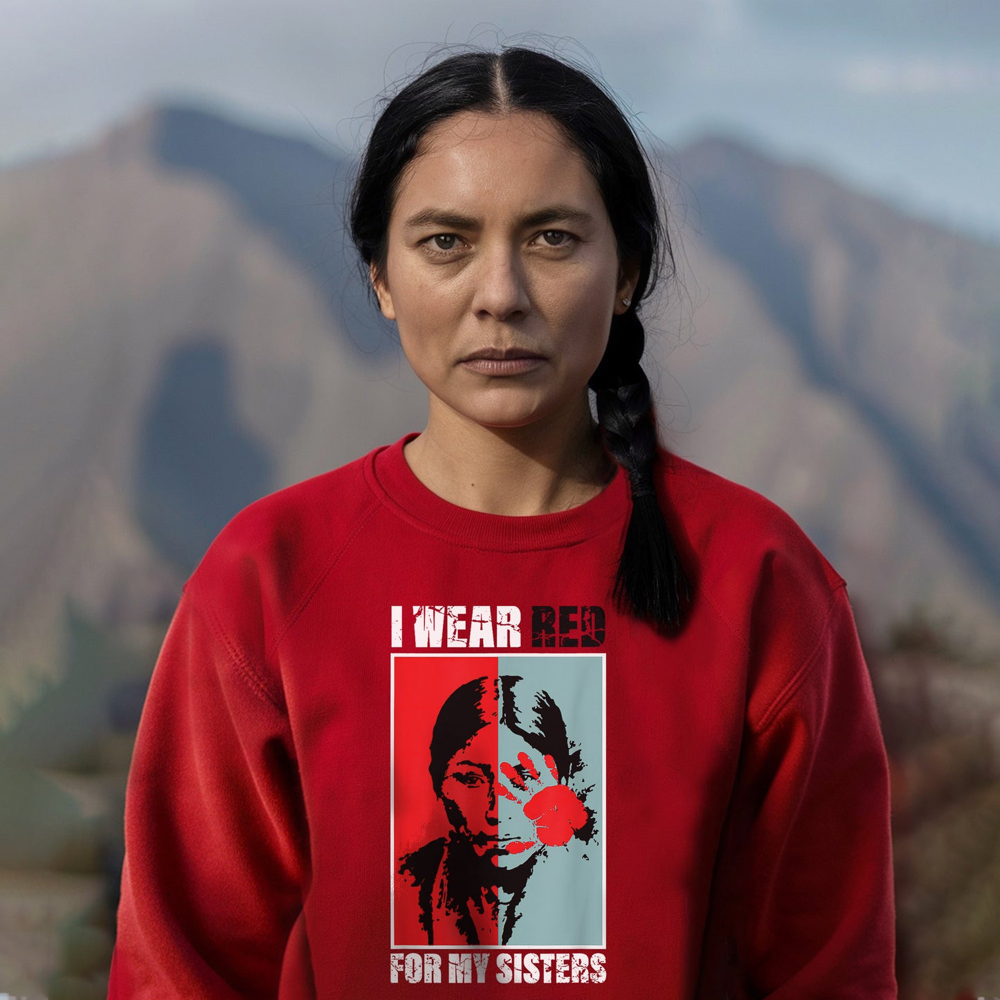 MMIW Awareness Indigenous Red Hand Women Gifts Unisex T-Shirt/T-Shirt V-Neck/Hoodie/Sweatshirt